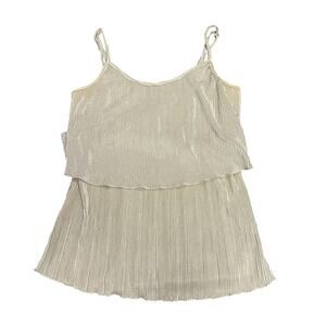 Fresh Brewed Y2K Gold Tank Top Size Large